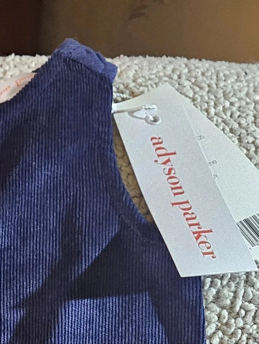 Adyson Parker Navy Blue Corduroy Dress with Heart Patch